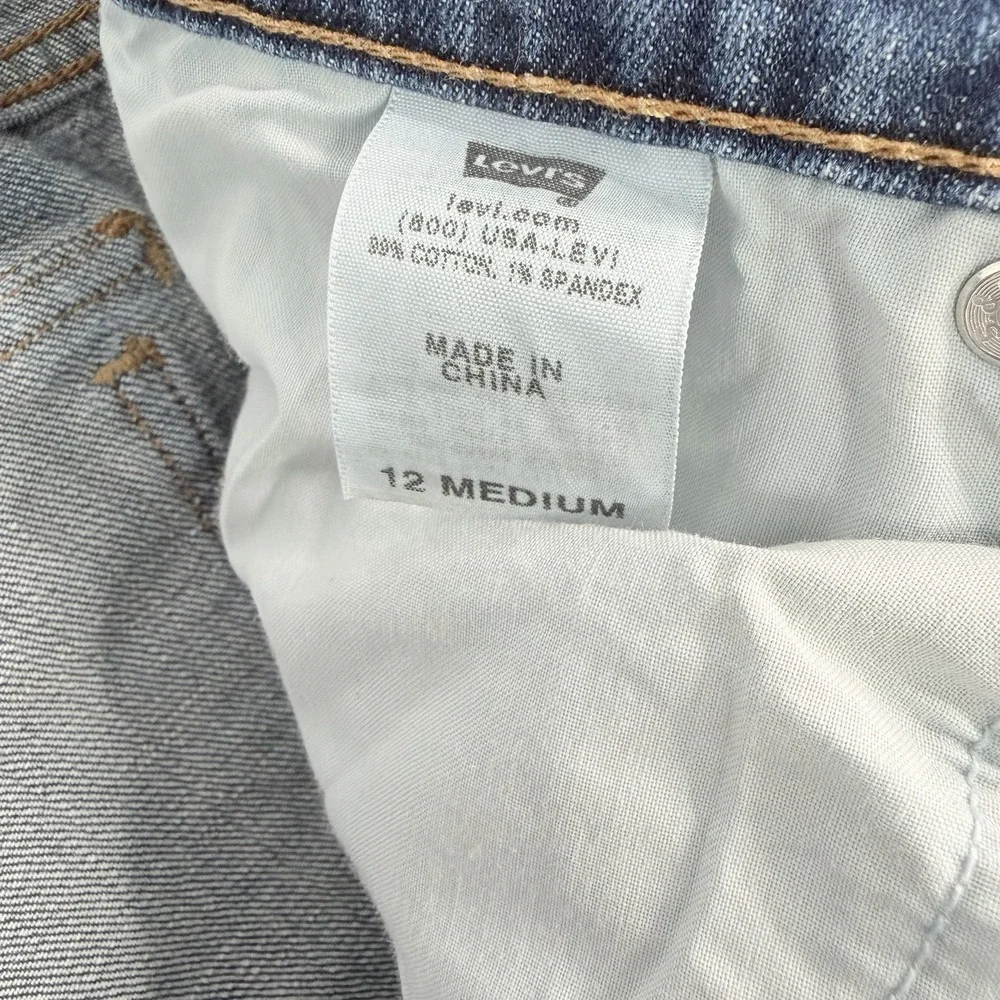 Levis 515 Bootcut Jeans Women's 12 M High Rise Stretch Medium Wash Denim 33x31.5